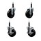 Service Caster 4'' SS Soft Rubber Wheel Swivel 3/4'' Expanding Stem Caster Set 2 Brakes, 4PK SCC-SSEX20S414-SRS-2-TLB-2-34 - alternate 1